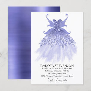 Fairy Wing Lavender Gown   Lila Iridescent Sheen Einladung