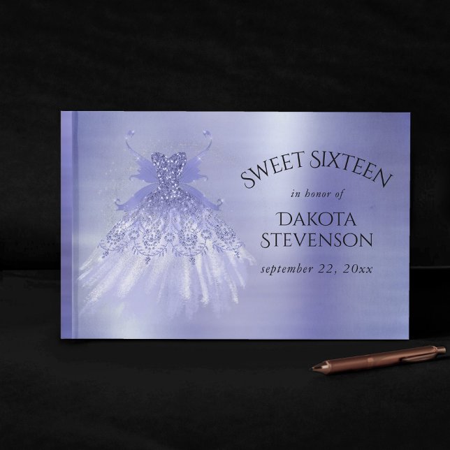 Fairy Wing Lavender Gown | Lila Iridescent Sheen Gästebuch (Von Creator hochgeladen)