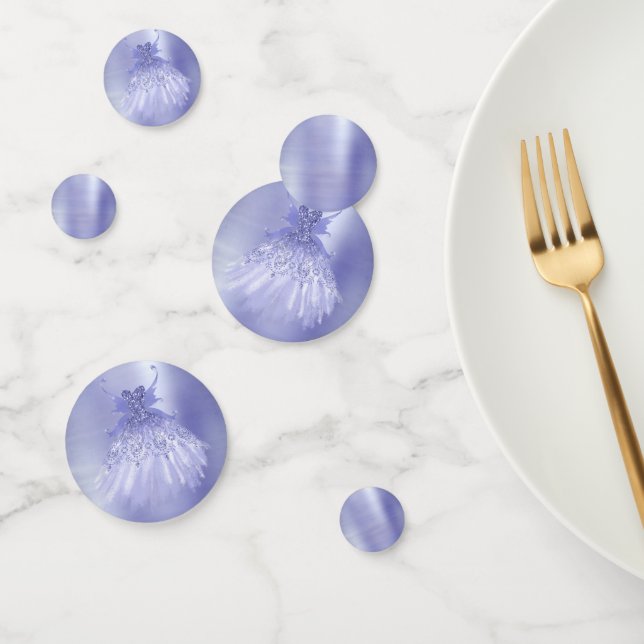 Fairy Wing Lavender Gown | Lila Iridescent Sheen Konfetti (Gruppe)