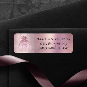 Fairy Wing Mauve Gown Dusty Pink Sheen Address