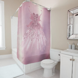Fairy Wing Mauve Gown | Luxuriöse Dusty Pink Sheen Duschvorhang