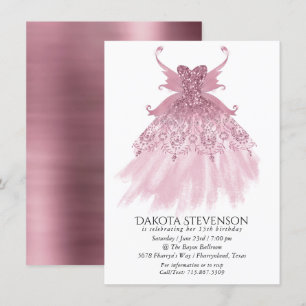 Fairy Wing Mauve Gown Luxuriöse Dusty Pink Sheen Einladung