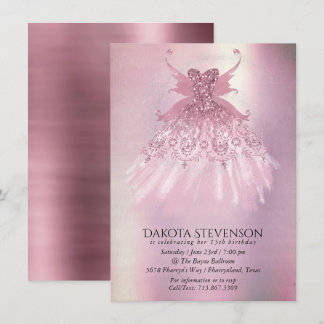 Fairy Wing Mauve Gown | Luxuriöse Dusty Pink Sheen Einladung