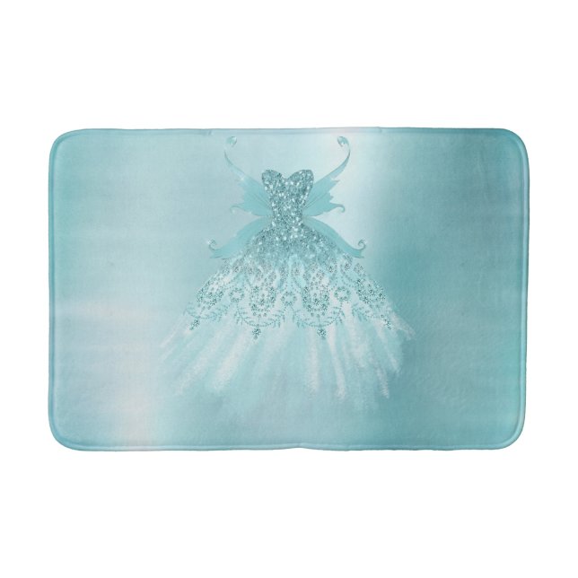 Fairy Wing Mind Gown | Luxe Pearl Green Aqua Sheen Badematte (Vorderseite)