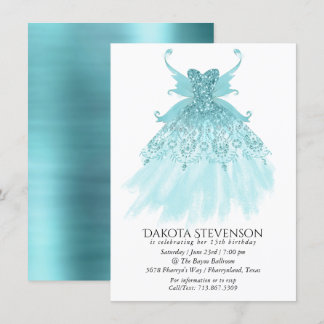 Fairy Wing Mind Gown | Luxe Pearl Green Aqua Sheen Einladung