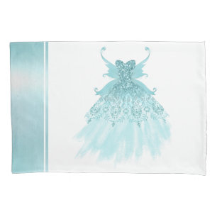 Fairy Wing Mind Gown Luxe Pearl Green Aqua Sheen Kissenbezug