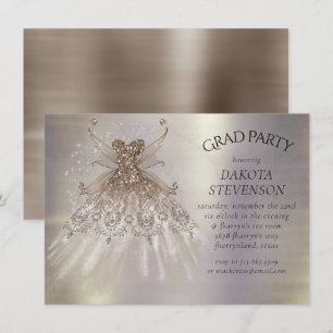 Fairy Wing Taupe Gown   Champagne Elegant Sheen Einladung