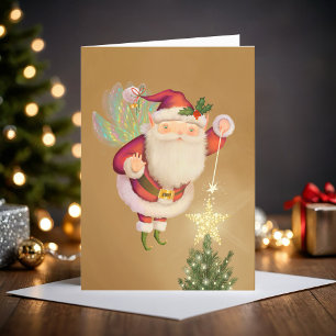Fairy Wings Santa Karte