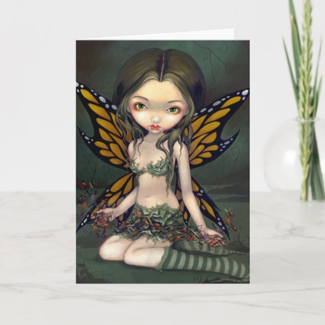 "Fairy with Driry Blume" Grußkarte Karte (Vorderseite)