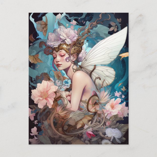 Fairy Woman Fantasy Art Postkarte (Vorderseite)