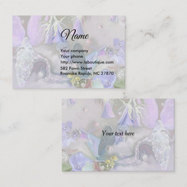 Fairy World Business Card Visitenkarte (Vorne/Hinten)