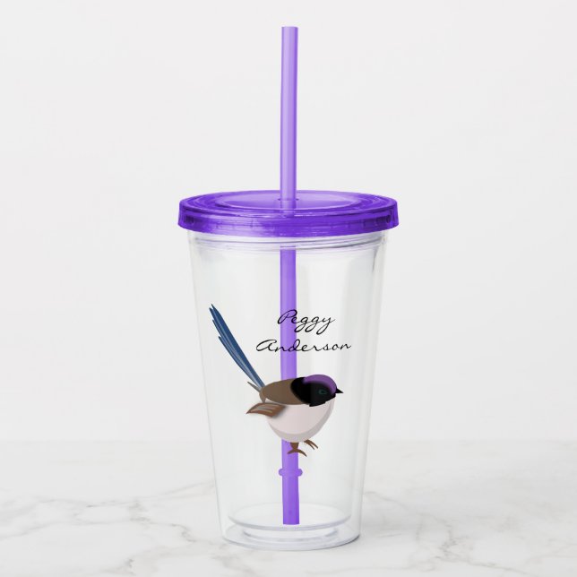 Fairy Wren Acryltrinkbecher (Vorderseite)