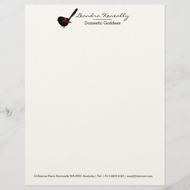 Fairy Wren Briefbogen (Vorderseite)