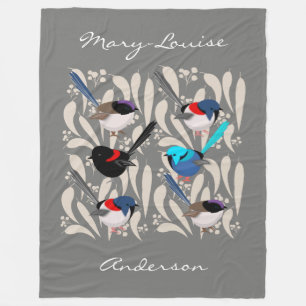 Fairy Wrens Fleecedecke