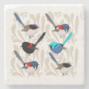 Fairy Wrens Steinuntersetzer