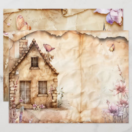 Fairy Zuhause Junk Journal Scrapbook Paper