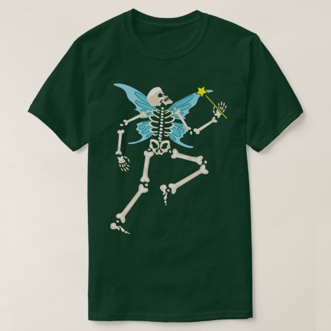 Fairycore Aesthetic Skeleton Fairy Grunge Goth  T-Shirt (Design vorne)