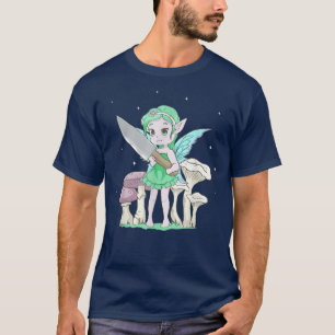 Fairycore Ästhetik Kawaii Fairy mit Messer C T-Shirt