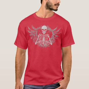 Fairycore Ästhetische Gothic Faiy Wings Skeleton F T-Shirt