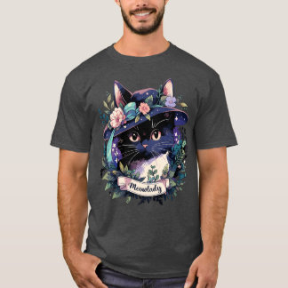 Fairycore Cat Gifts Girls Womens Meowlady Cat T-Shirt