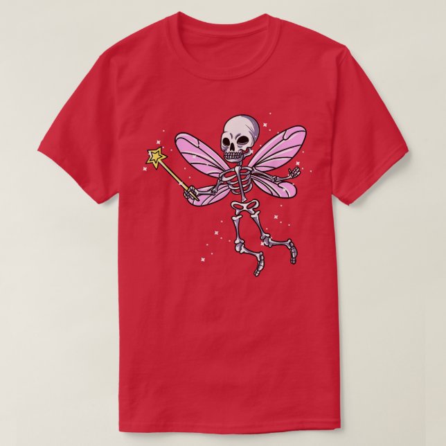 Fairycore Gothic Skeleton Fairy T-Shirt (Design vorne)
