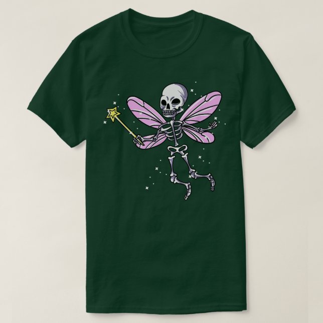 Fairycore Gothic Skeleton Fairy T-Shirt (Design vorne)