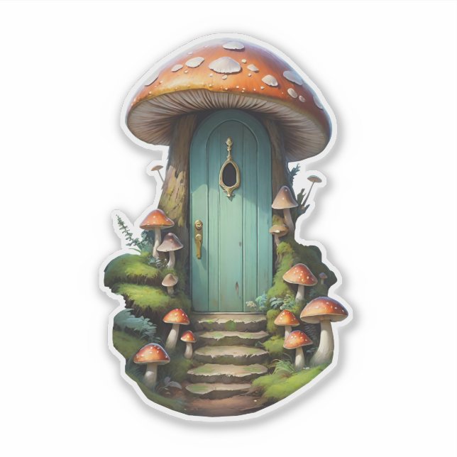 Fairycore Mushroom Fairy House Aufkleber (Vorderseite)