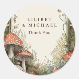 FAIRYCORE Mushrooms Goblincore Benutzerdefinierte  Runder Aufkleber