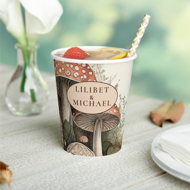 FAIRYCORE Mushrooms Goblincore Custom Party Pappbecher (In Situ)