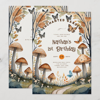 FAIRYCORE NATURE BABYSHOWER 1. GEBURTSTAG EINLADUNG