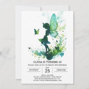 Fairycore Princess Editable Geburtstagsfeier Einladung