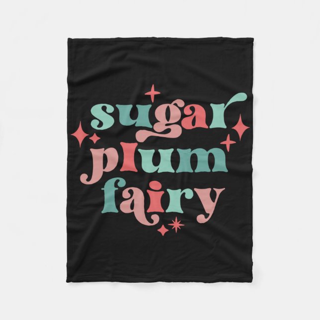 Fairycore Sugar Plum Fairy Tygraphy Art T Shirt  Fleecedecke (Vorderseite)