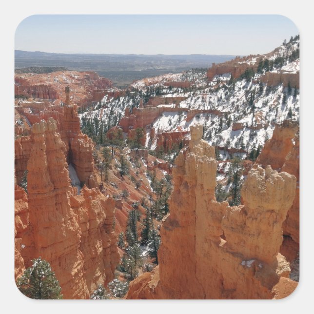Fairyland Canyon im Nationalpark Bryce Canyon Quadratischer Aufkleber (Vorderseite)