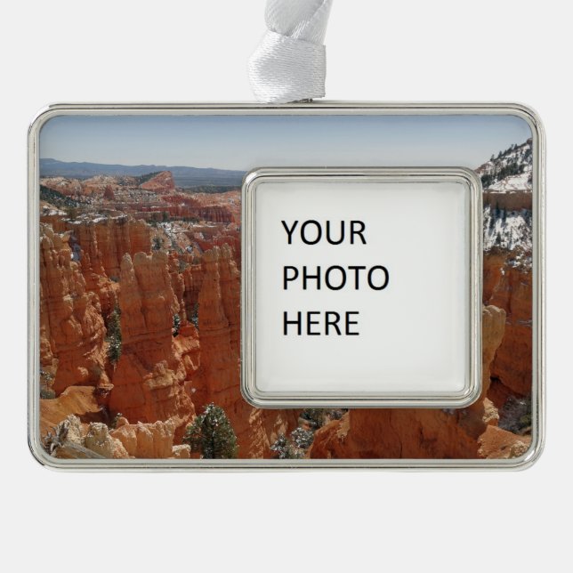 Fairyland Canyon im Nationalpark Bryce Canyon Rahmen-Ornament Silber (Vorderseite)