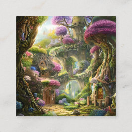 Fairyland Forest Graphic Quadratische Visitenkarte