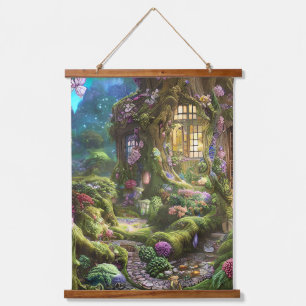 Fairyland Forest Graphic Wandteppich Mit Holzrahmen