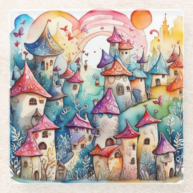 Fairyland Magic Castle Glasuntersetzer (Vorderseite)