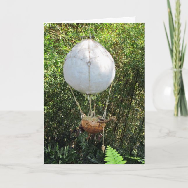 Fairy's Hot-Air-Ballon-Grußkarte Karte (Vorderseite)