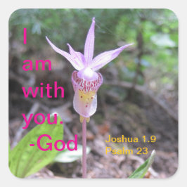 Fairyslipper Orchid Blume Square Sticker