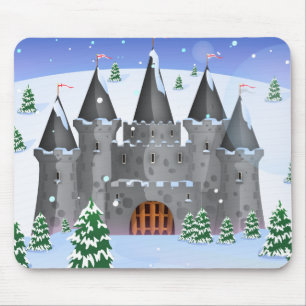 Fairytail Burg Winterschnee Mousepad