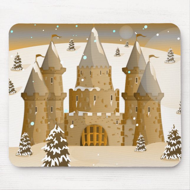 Fairytail Burg Winterschnee Mousepad (Vorne)