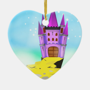 Fairytail Castle Cartoon Keramik Ornament