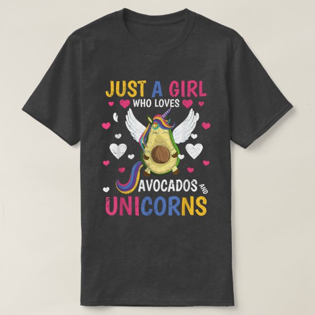Fairytale Animal Lover Girls Niedlich Avocado Un T-Shirt (Design vorne)