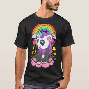 Fairytale Animal Rainbow Pandacorn Unicorn Chinesi T-Shirt