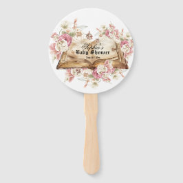 Fairytale Book Flowers Rose Baby Shower Fächer