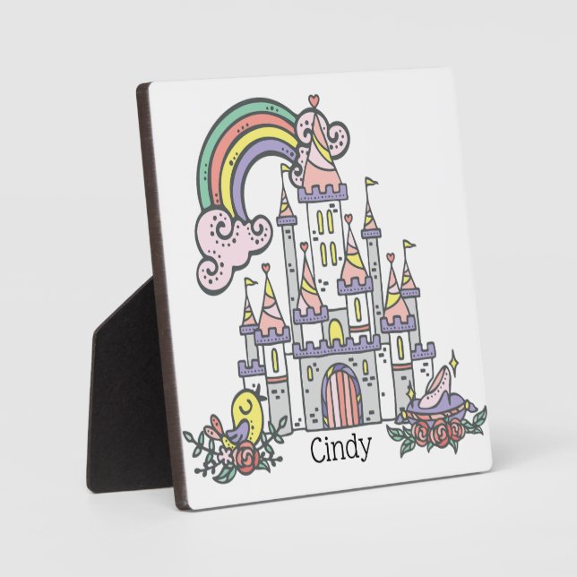 Fairytale Burg Individuelle Name Princess Fotoplatte (Vorderseite)
