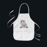 Fairytale Burg Individuelle Name Princess Kinderschürze<br><div class="desc">Jedes Mädchen verdient ihre eigene Märchengeschichte. Mit niedlicher Burg und Regenbogen mit Vogel- und Glasscheibe. Einfache Anpassung Ihres Princess-Namens und Schriftartes über den "Personalisierungsknopf". Sie können auch "Design auf ein Produkt übertragen" auf anderen Zazzle-Produkten und das Design an die meisten Zazzle-Produkte anpassen. Karo andere Matching Artikel in meinem Shop! Danke...</div>