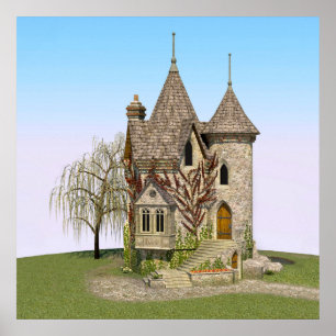 Fairytale Burg Perfekt zum Geburtstag und Fantasy- Poster
