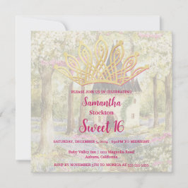Fairytale Castle Sweet 16 Invitation