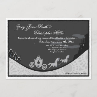 Fairytale Cendrillon Thème Mariage Invitation